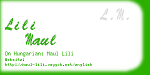 lili maul business card